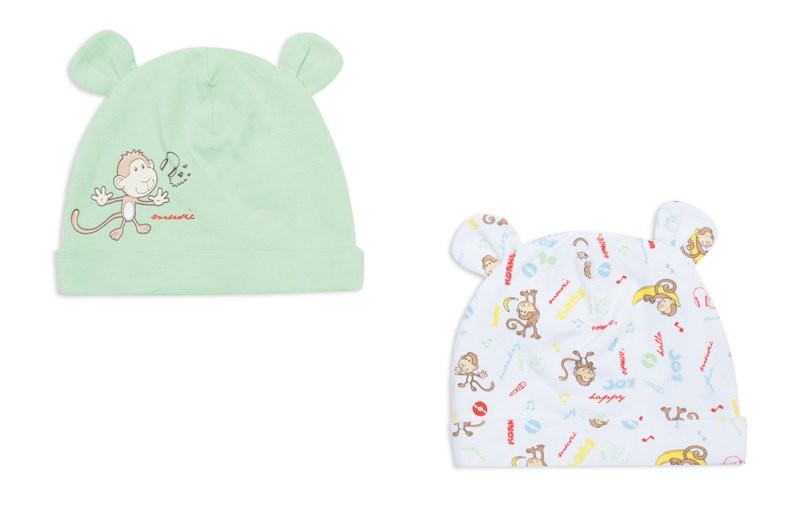 Комплект: шапка 2 шт. | Веселые мартышки | PlayToday