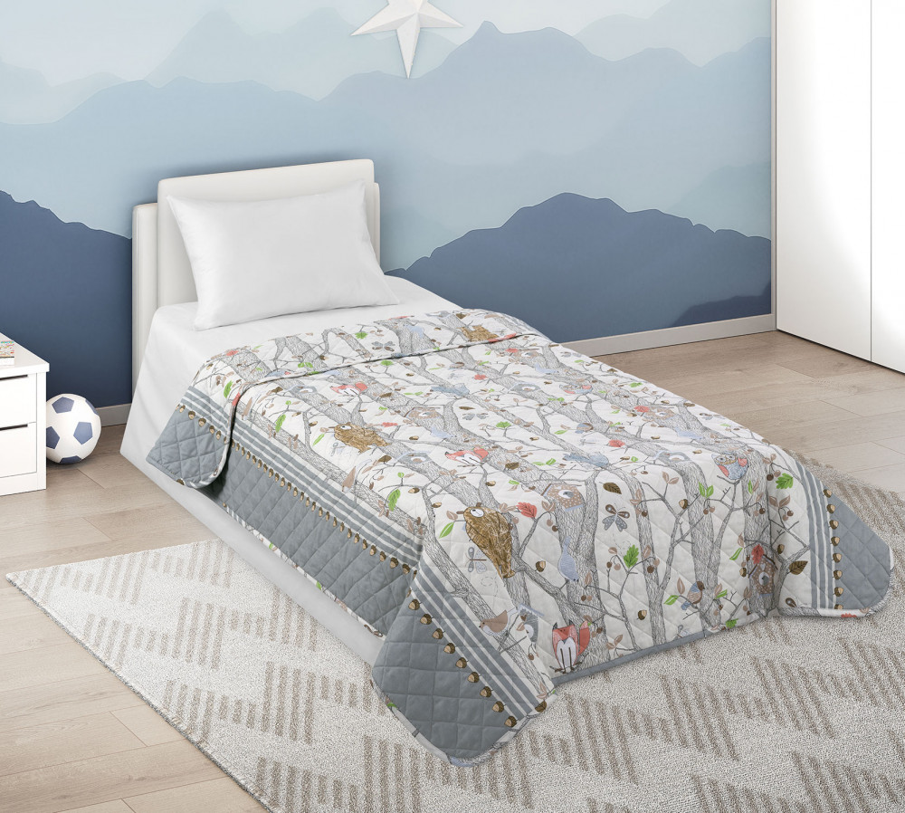 Покрывало стёганое «Жители леса» | Текс-Дизайн