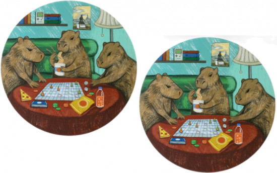 Комплект салфеток сервировочных «Капибары. Настольные игры»