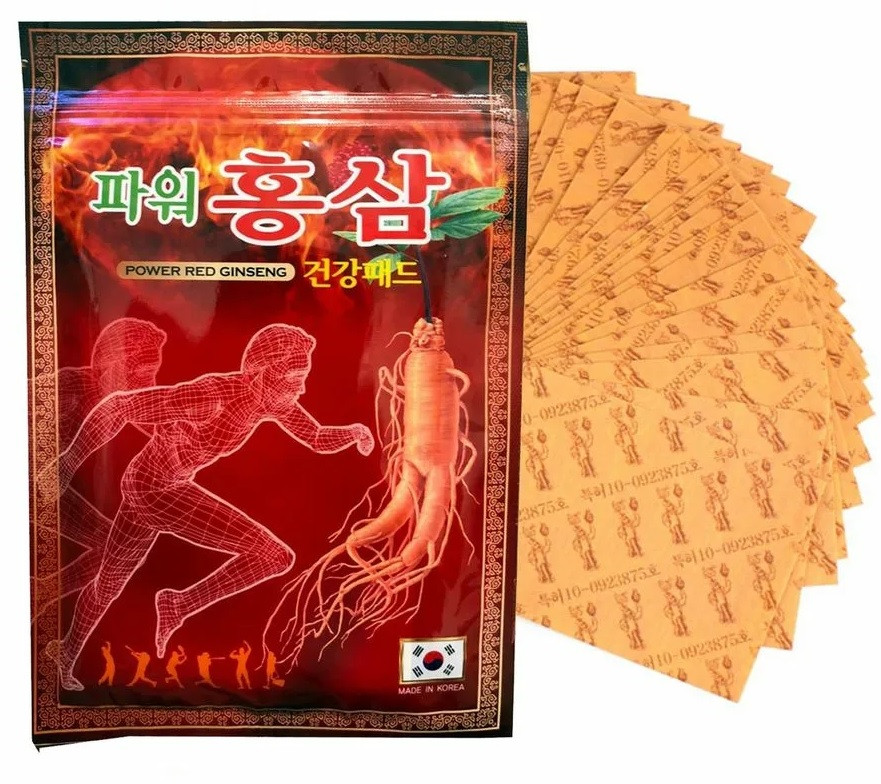 Набор пластырей для тела «Рower Red Ginseng Pad» | Daejeon