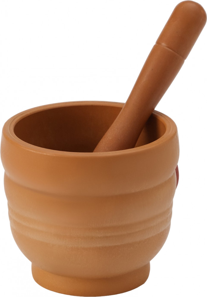 Ступка с пестиком «Кирпичный камень» | Доляна