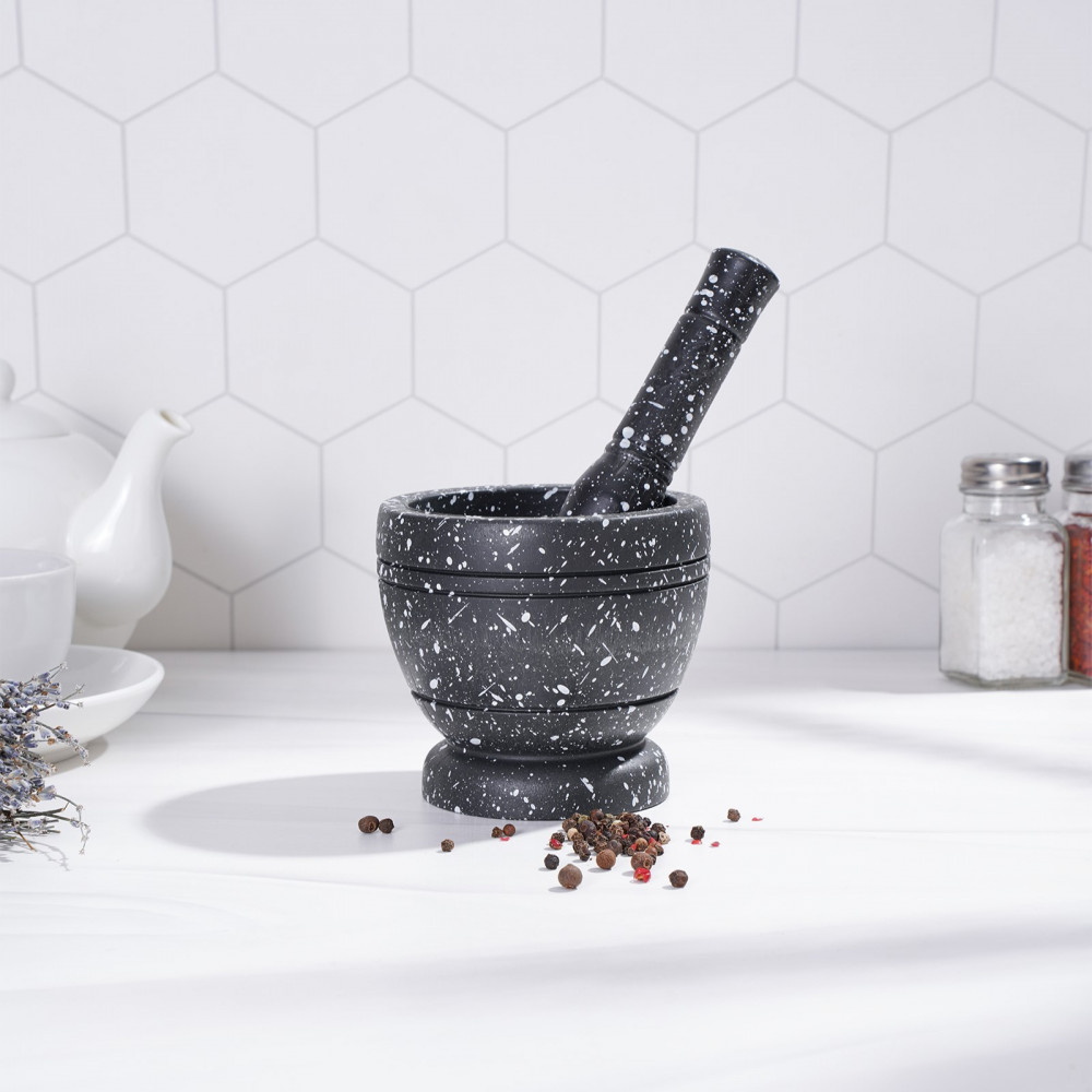 Ступка с пестиком «Чёрный камень» | Доляна
