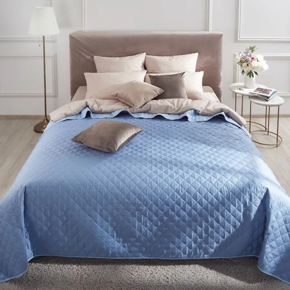 Покрывало стеганое двустороннее «Милан деним» | Guten Morgen