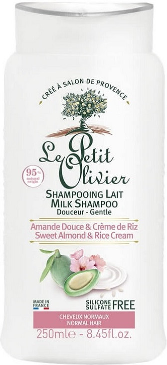 Шампунь для волос молочный со сладким миндалем и рисовым кремом «Milk Shampoo with sweet almond and rice cream» | Le Petit Olivier