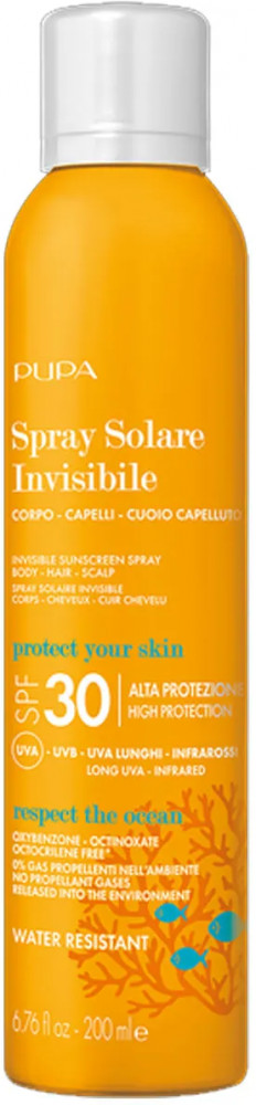 Спрей для тела и волос солнцезащитный SPF30 «Invisible Sunscreen Spray» | Pupa