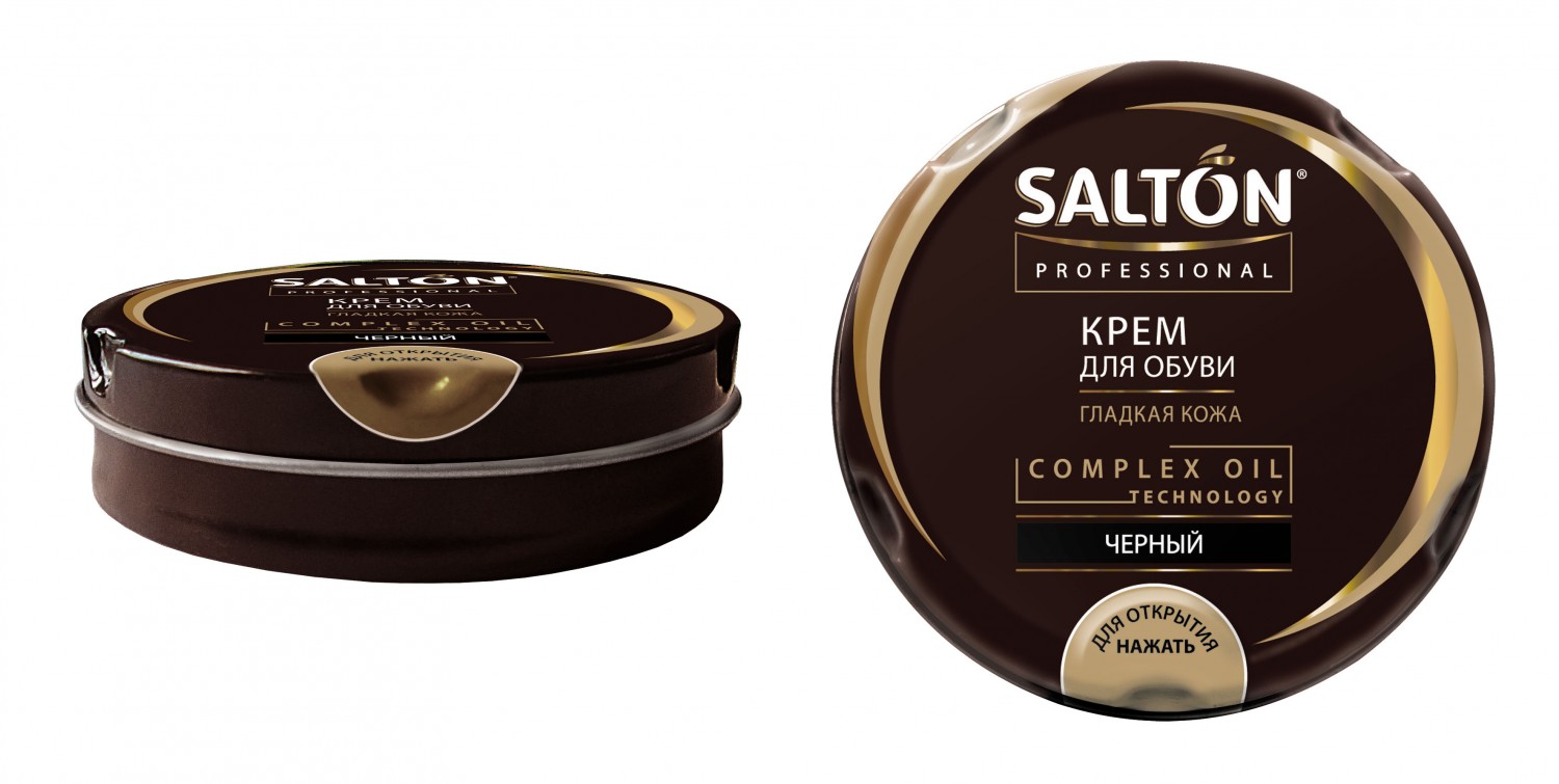 Крем в банке для обуви из гладкой кожи (черный, 70 мл) | Salton Professional | Salton