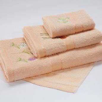 Полотенце махровое "Комфорт" (хлопок, размер 60х130, цвет персиковый)