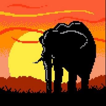 Набор для рукоделия мозаика «Слон на закате»