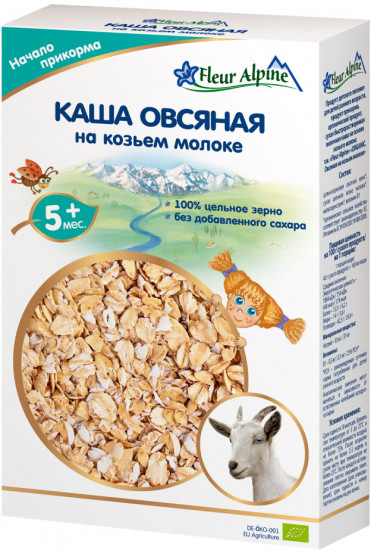 Каша на козьем молоке детская овсяная