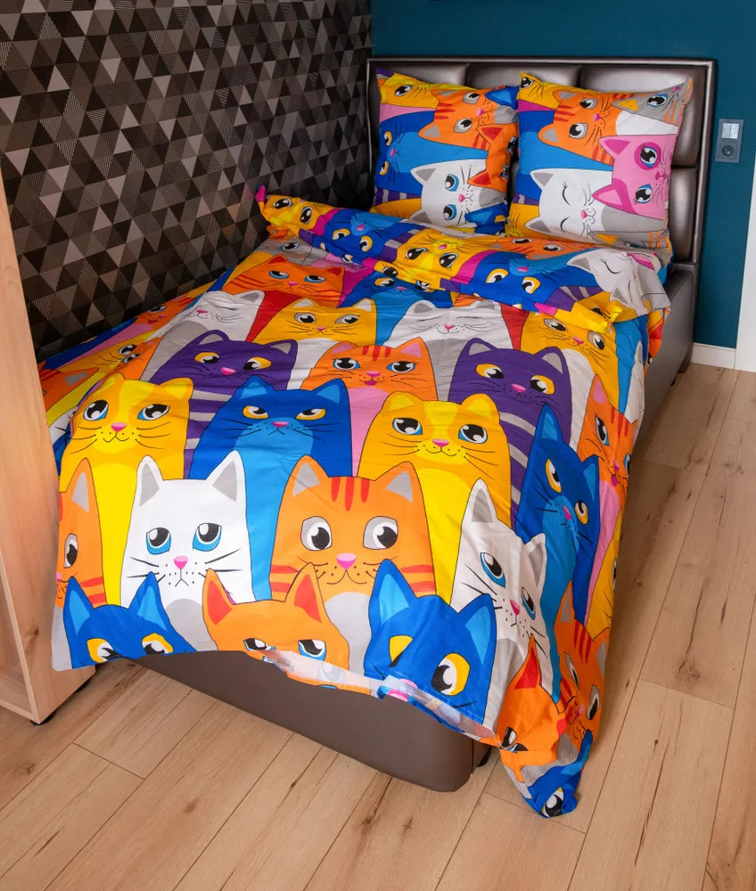 Комплект постельного белья «Веселые коты» | Alice Textile