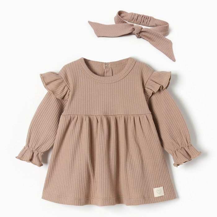 Платье с повязкой для девочек Basic Line | Крошка Я