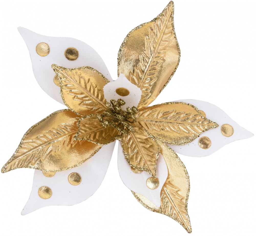 Украшение новогоднее на клипсе «Цветок» | Золотые прииски | Феникс Презент