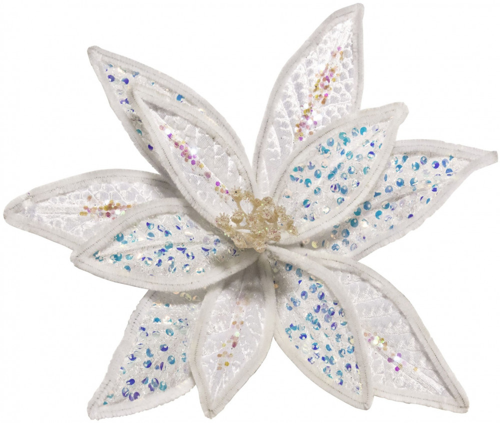 Украшение новогоднее на клипсе «Цветок» | Хрустальные воды | Феникс Презент