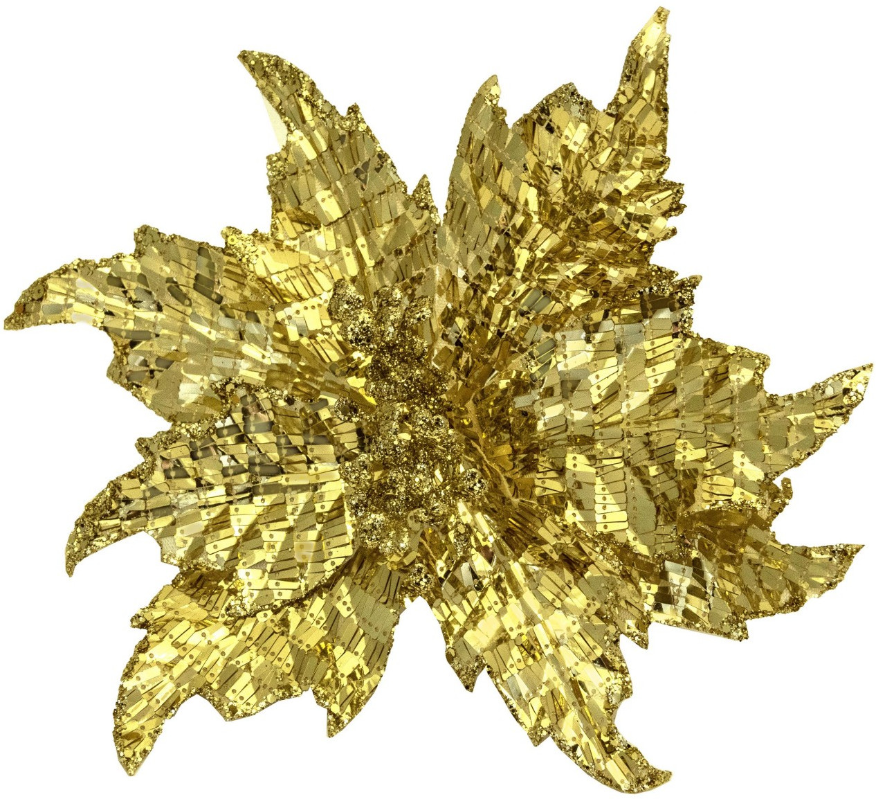 Украшение новогоднее на клипсе «Цветок» | Золотые прииски | Феникс Презент