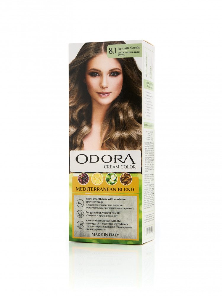 Крем-краска для волос 8.1 Светло-пепельный блонд | Odora