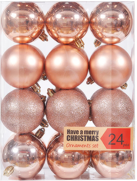 Набор шаров ёлочных «Розовый шампань» | Ultramarin