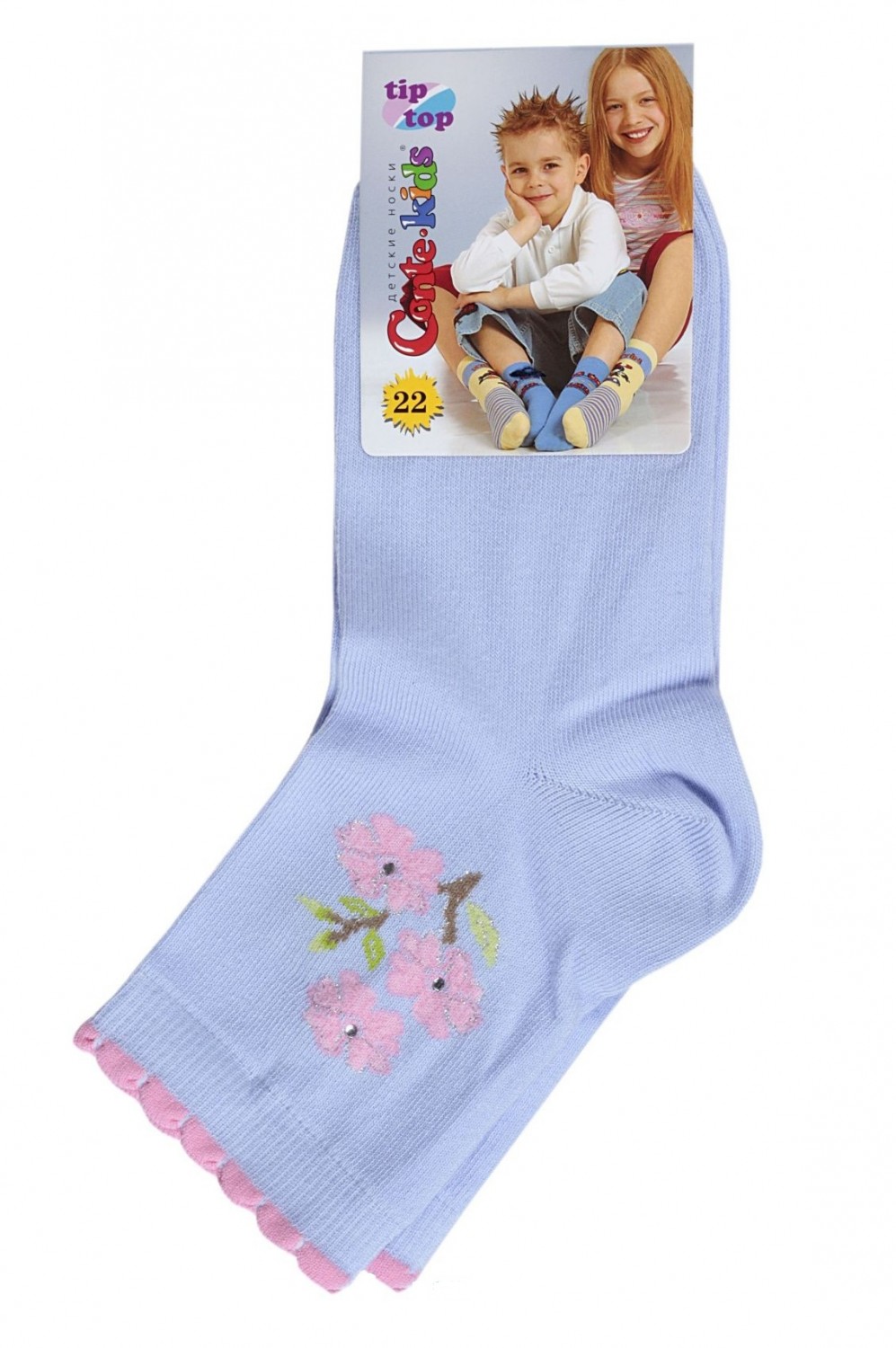 Детские носки «Tip-Top» со стразами и люрексом | Tip-Top | Conte-kids