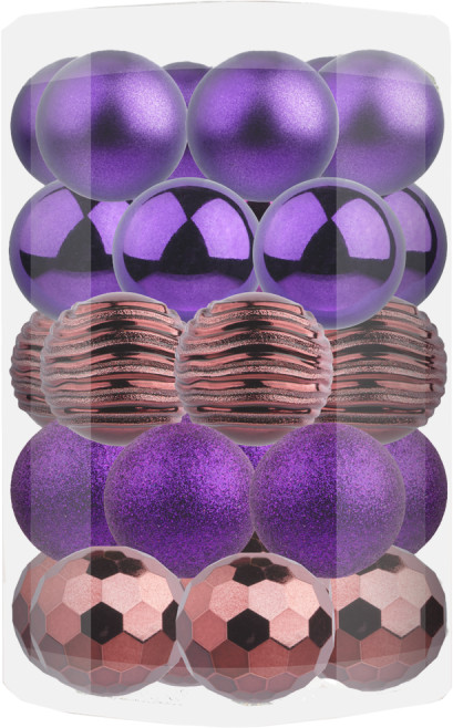 Набор шаров ёлочных «Пурпурный свет» | Ultramarin