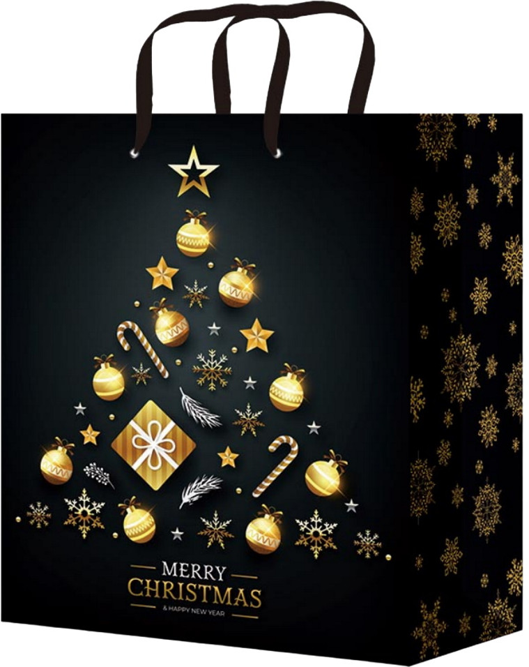 Пакет подарочный «Золотистая композиция» | Миленд