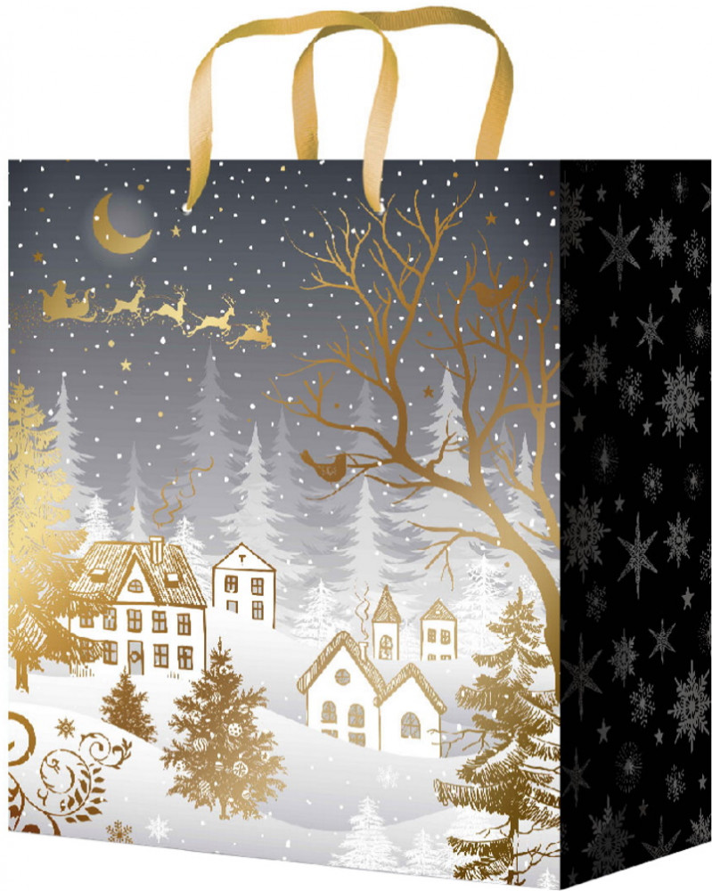 Пакет подарочный «Золотистая деревня» | Миленд