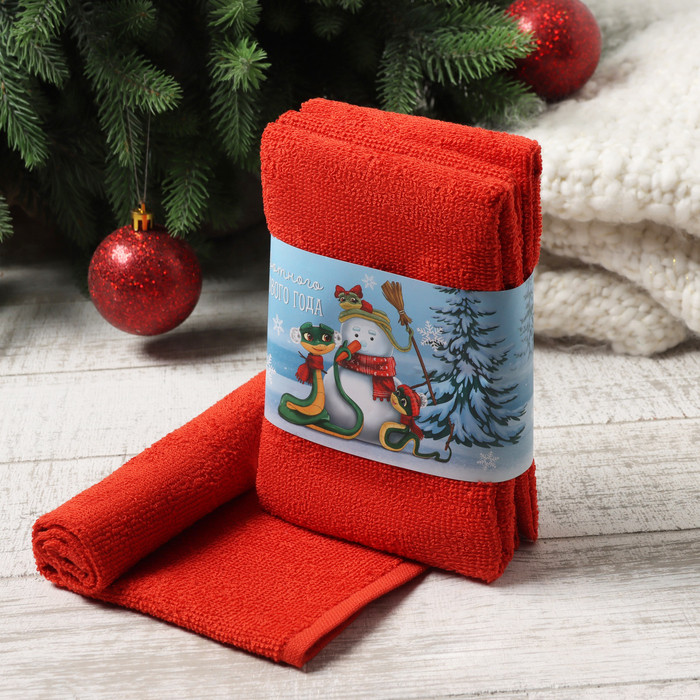 Набор полотенец «Змея и снеговик» | Этель
