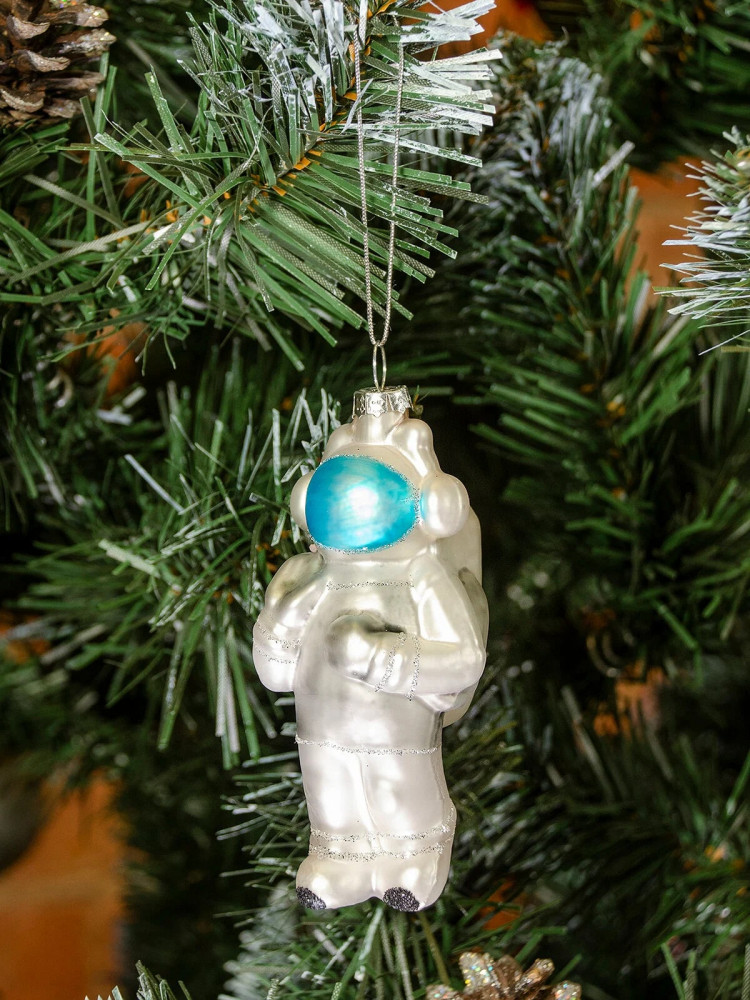 Игрушка ёлочная «Космонавт в белом скафандре» | Ultramarin