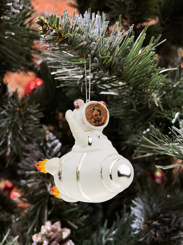 Украшение ёлочное «Медведь в белой ракете» | Ultramarin