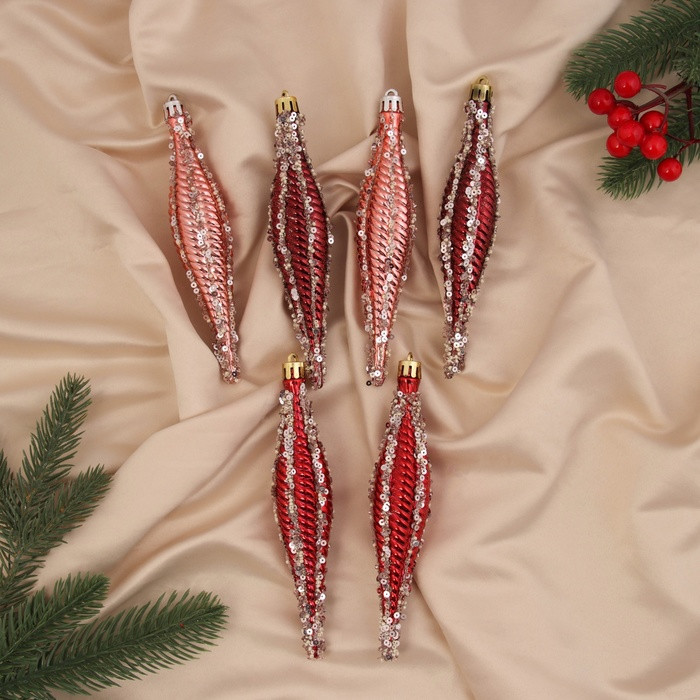 Набор ёлочных украшений «Сосулька нить блеск»