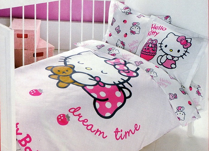 Комплект постельного белья для детской кроватки «Sanrio» (хлопок, 2 наволочки 38х43) | ТекстильГрупп