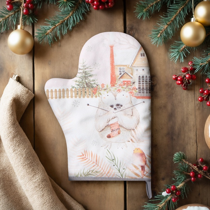 Варежка-прихватка «Звери в городе» | Этель