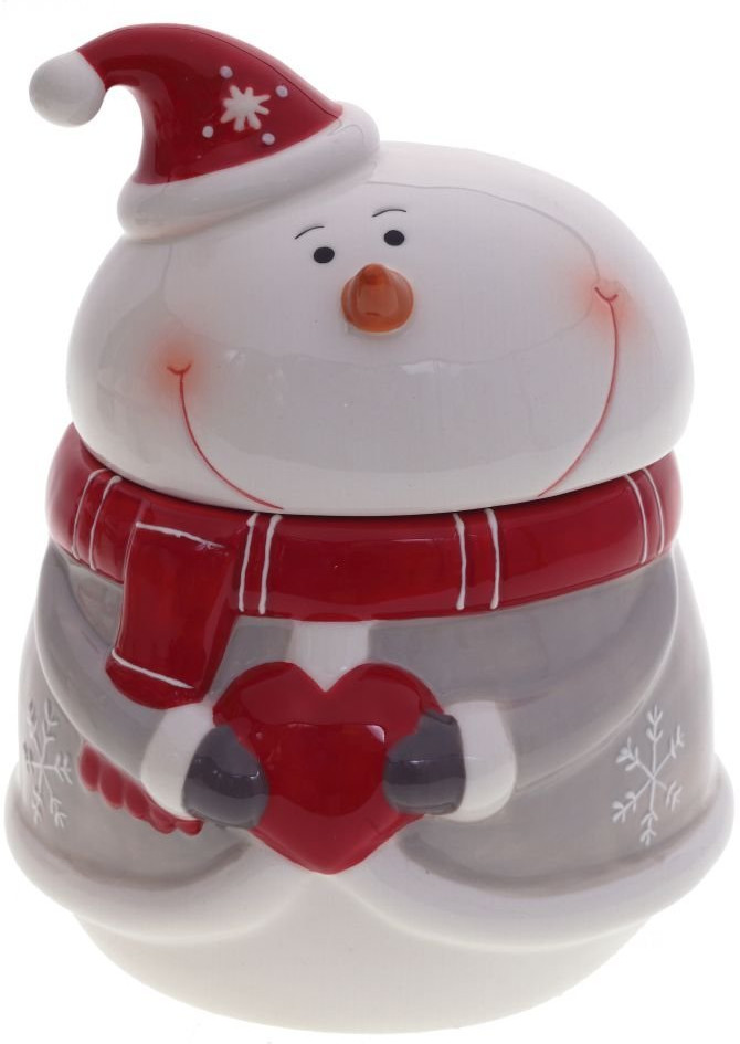 Конфетница с крышкой «Веселый снеговик» | Новогодний декор «Сказочная пора» | Remeco club