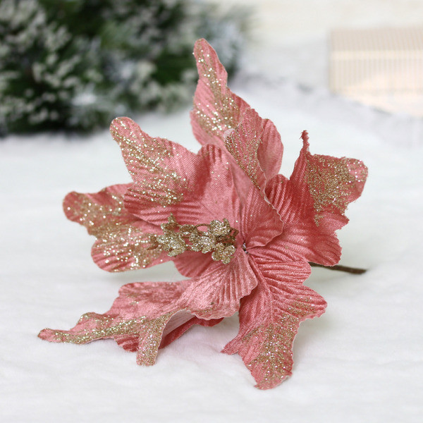 Украшение новогоднее пуансеттия «Нежность»