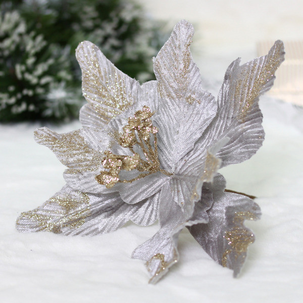 Украшение новогоднее пуансеттия «Нежность»