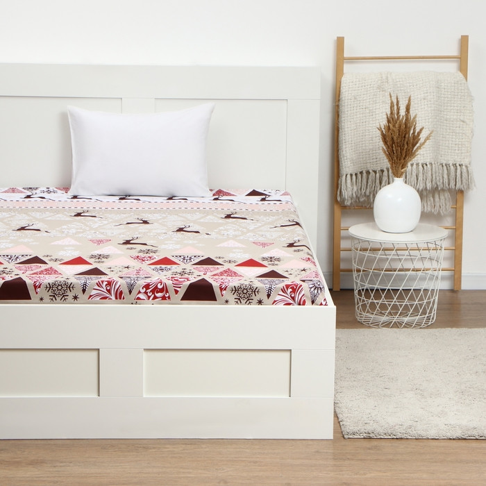 Простыня «Новогодний пэчворк» | Этель