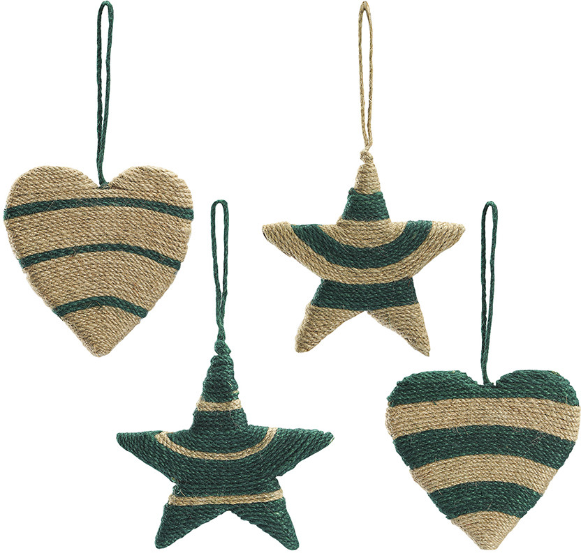 Набор ёлочных украшений «Trendy stripes» | New Year Essential | Tkano