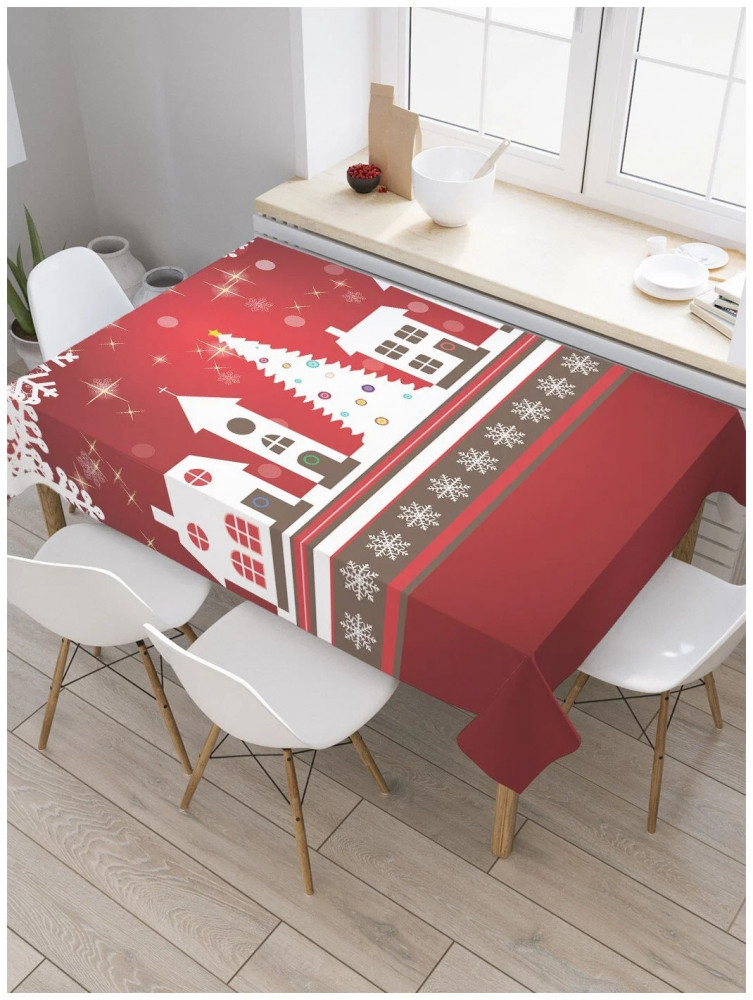 Скатерть «Рождественский город» | Рождественский город | JoyArty