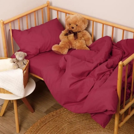 Комплект постельного белья в детскую кроватку «Малиновый»