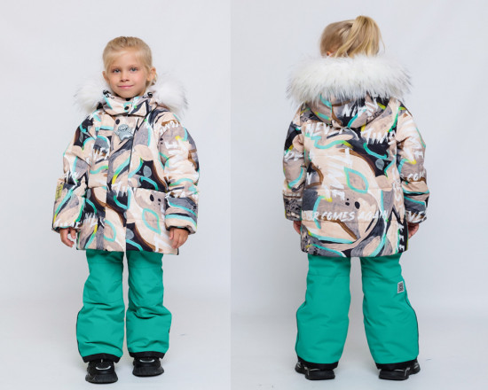 Зимний комплект из куртки и полукомбинезона для девочек «Беатриче»