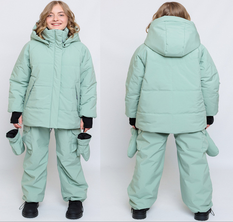 Зимний комплект из куртки и полукомбинезона для девочек «Эрин» | Batik