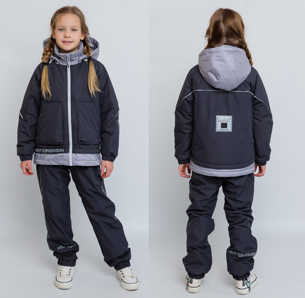 Зимний комплект из куртки и полукомбинезона для девочек «Сандра» | Batik