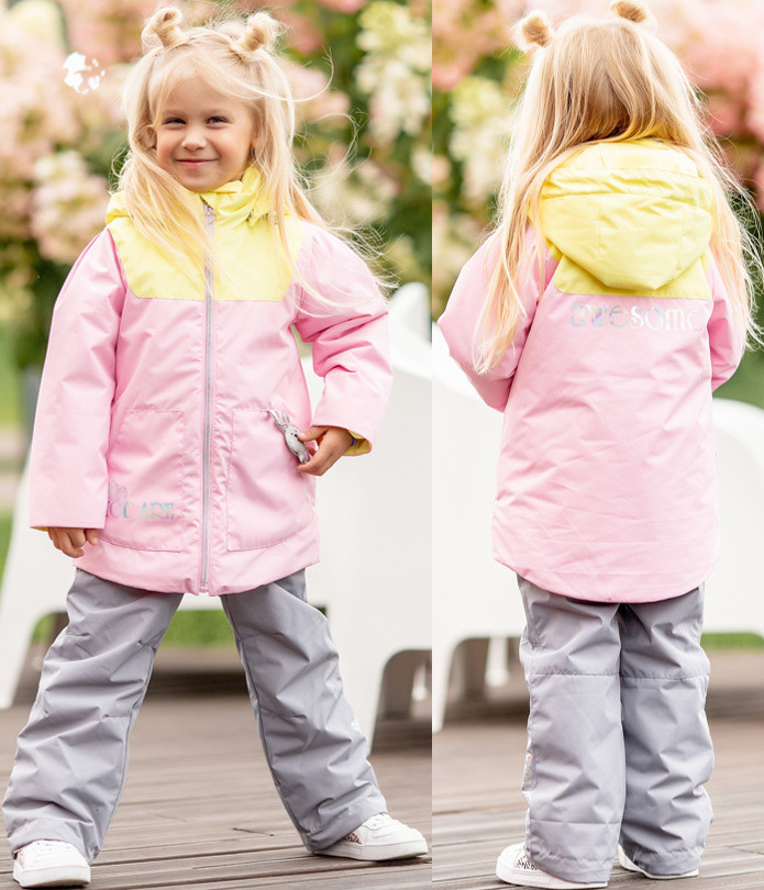 Зимний комплект из куртки и полукомбинезона для девочек со снудом «Сима» | Batik