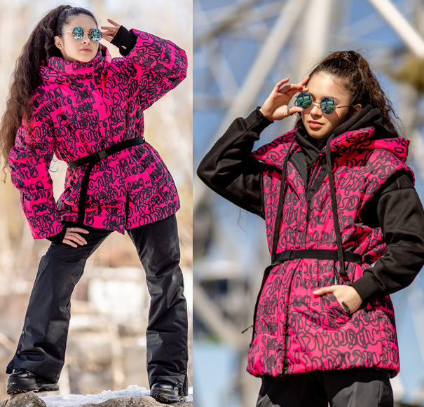 Зимний комплект из куртки и полукомбинезона для девочек «Энн» | Batik