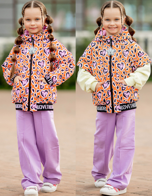 Куртка-бомбер для девочек Кая лео | Batik