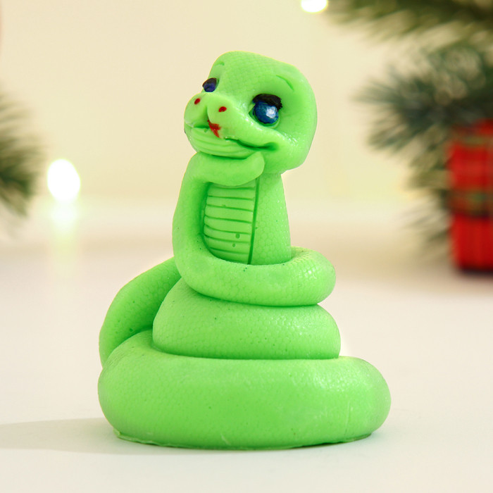 Мыло фигурное «Змейка Ёлочка» | Мыльные штучки