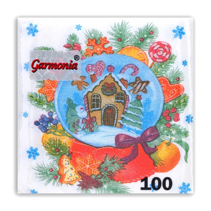 Набор салфеток бумажных «Снежный шар» | Гармония цвета