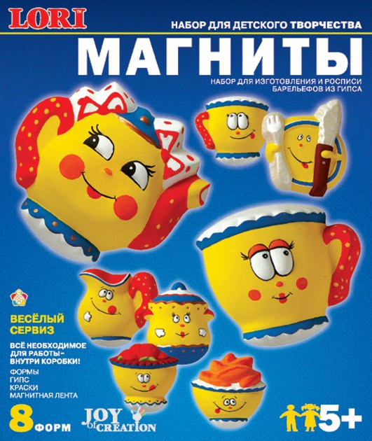 Фигурки из гипса на магнитах "Веселый сервиз" | Магниты | Lori