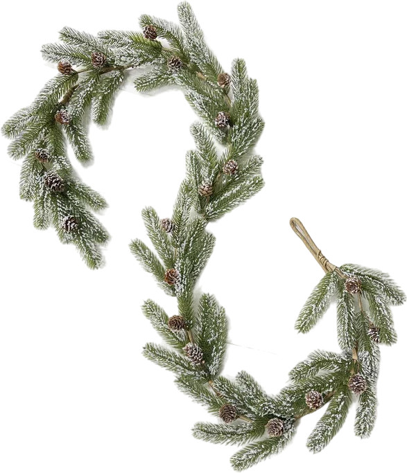 Гирлянда еловая в инее | Christmas DeLuxe