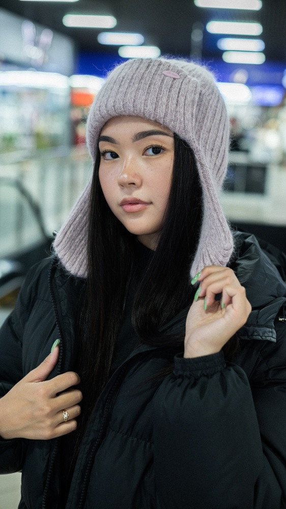 Шапка-ушанка женская