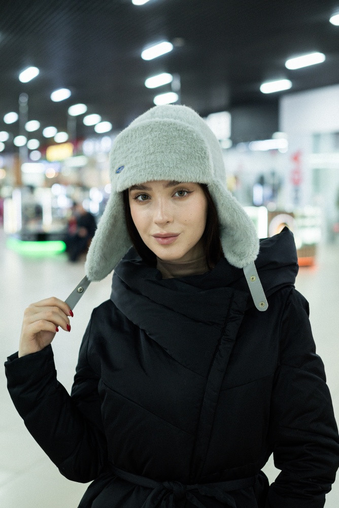 Шапка-ушанка женская