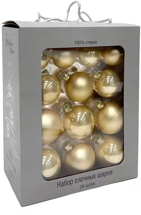 Набор шаров ёлочных «Шампань» | Christmas DeLuxe